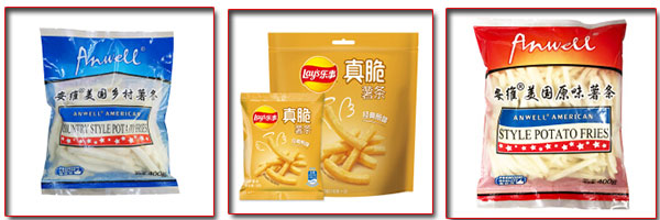 薯?xiàng)l食品包裝機(jī)效果展示圖